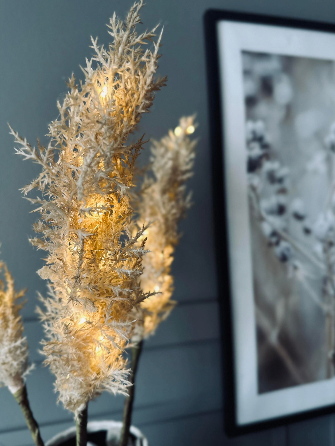 Pampas met LED licht - 118 cm