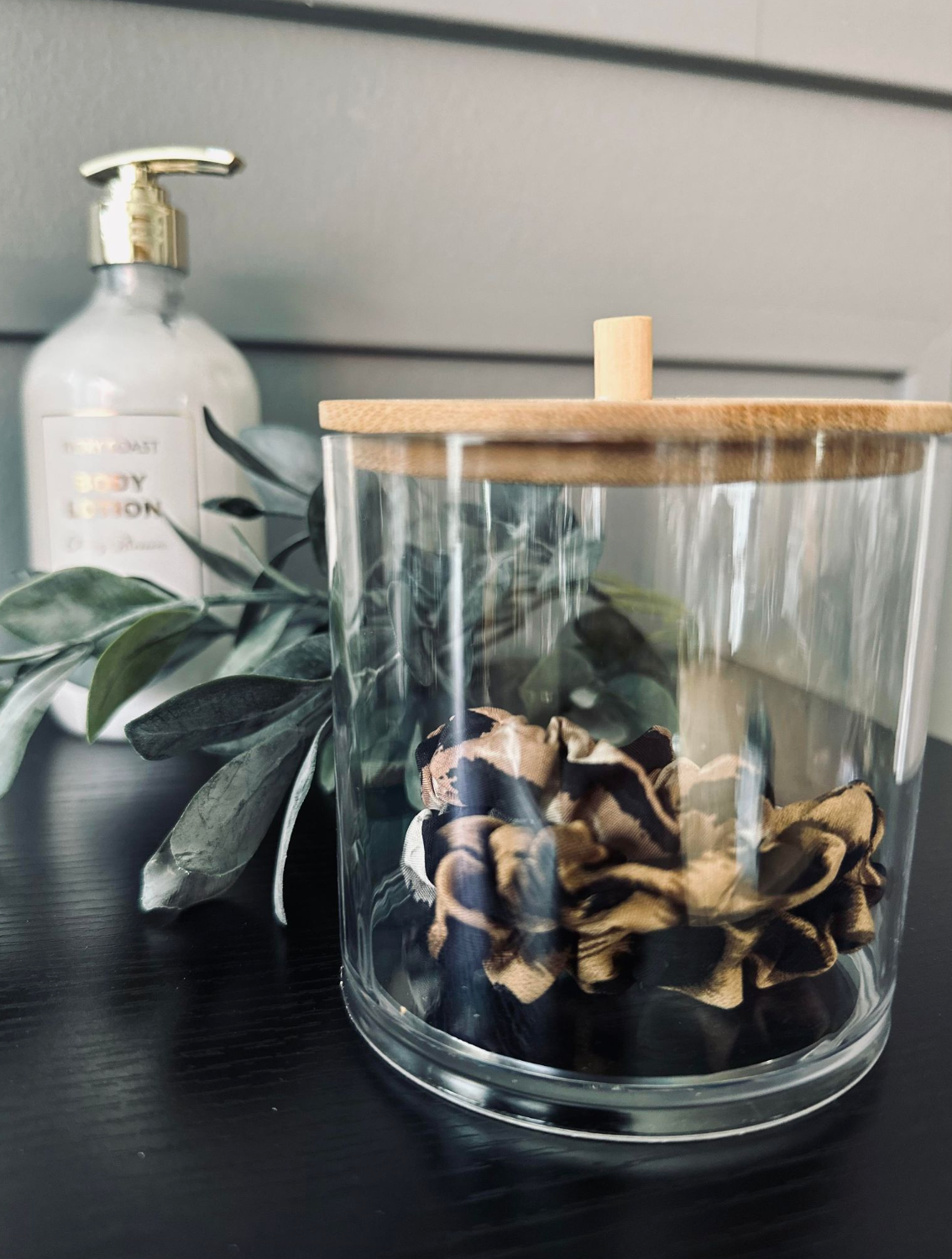 Make-up organizer - Acryl met bamboedeksel