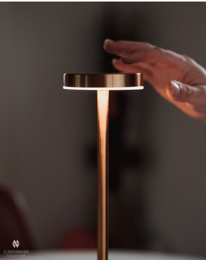 Touch-tafellamp in goud