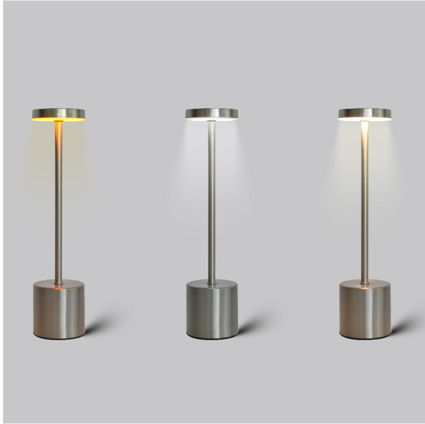 Touch tafellamp in zilver