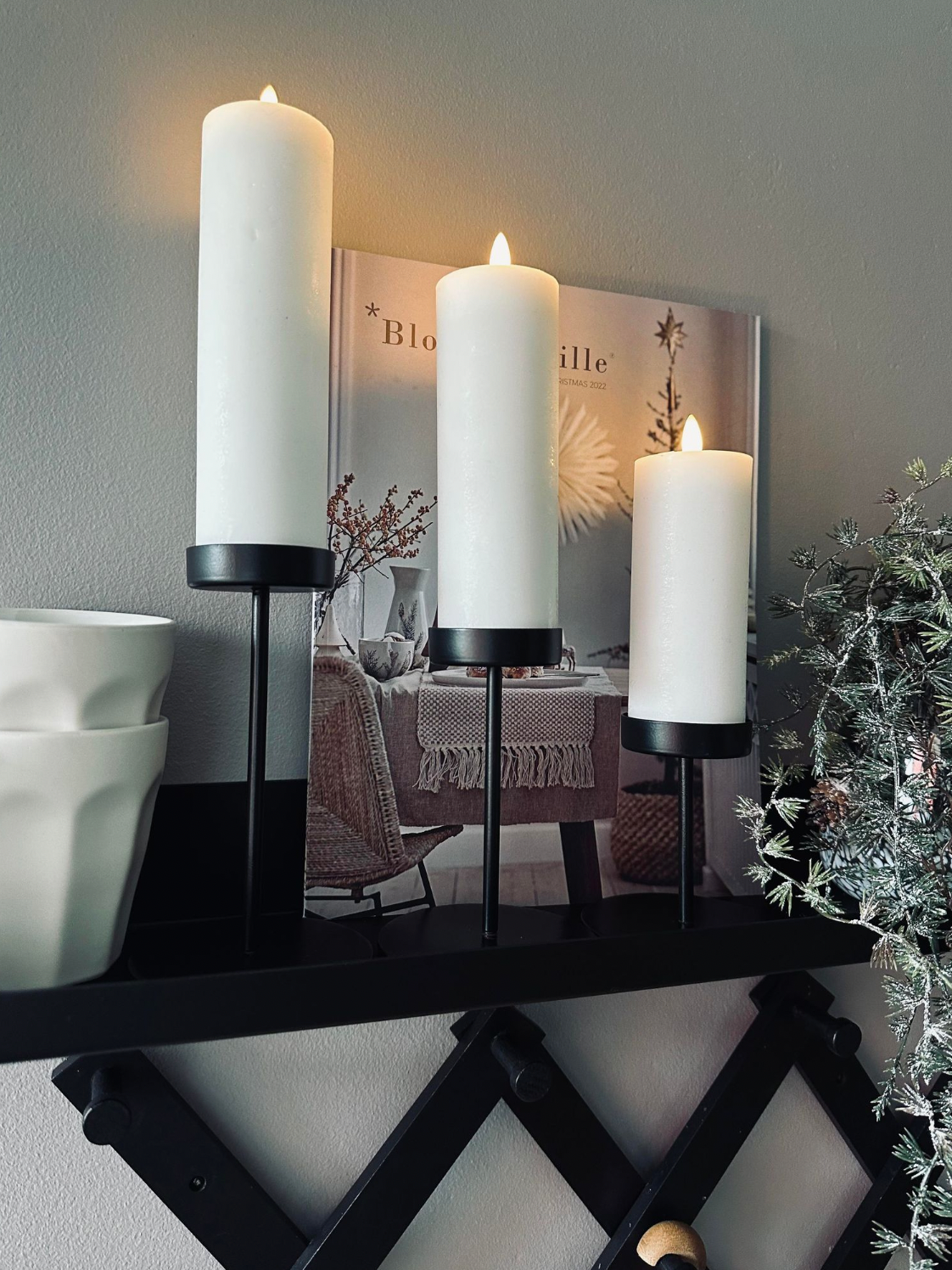Kandelareset voor stompkaarsen – Black Liva