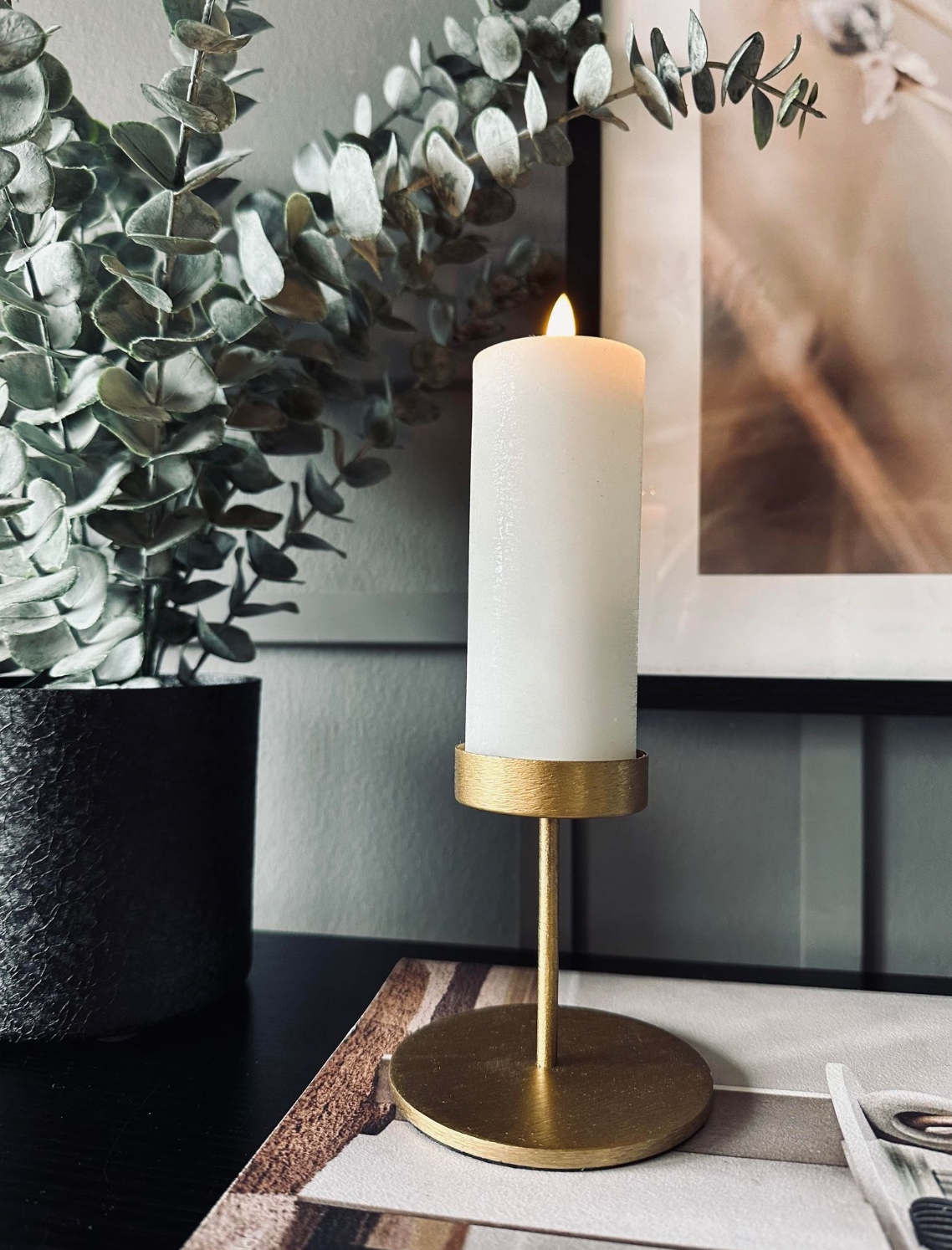 Kandelaar set voor stompkaarsen – Golden Liva