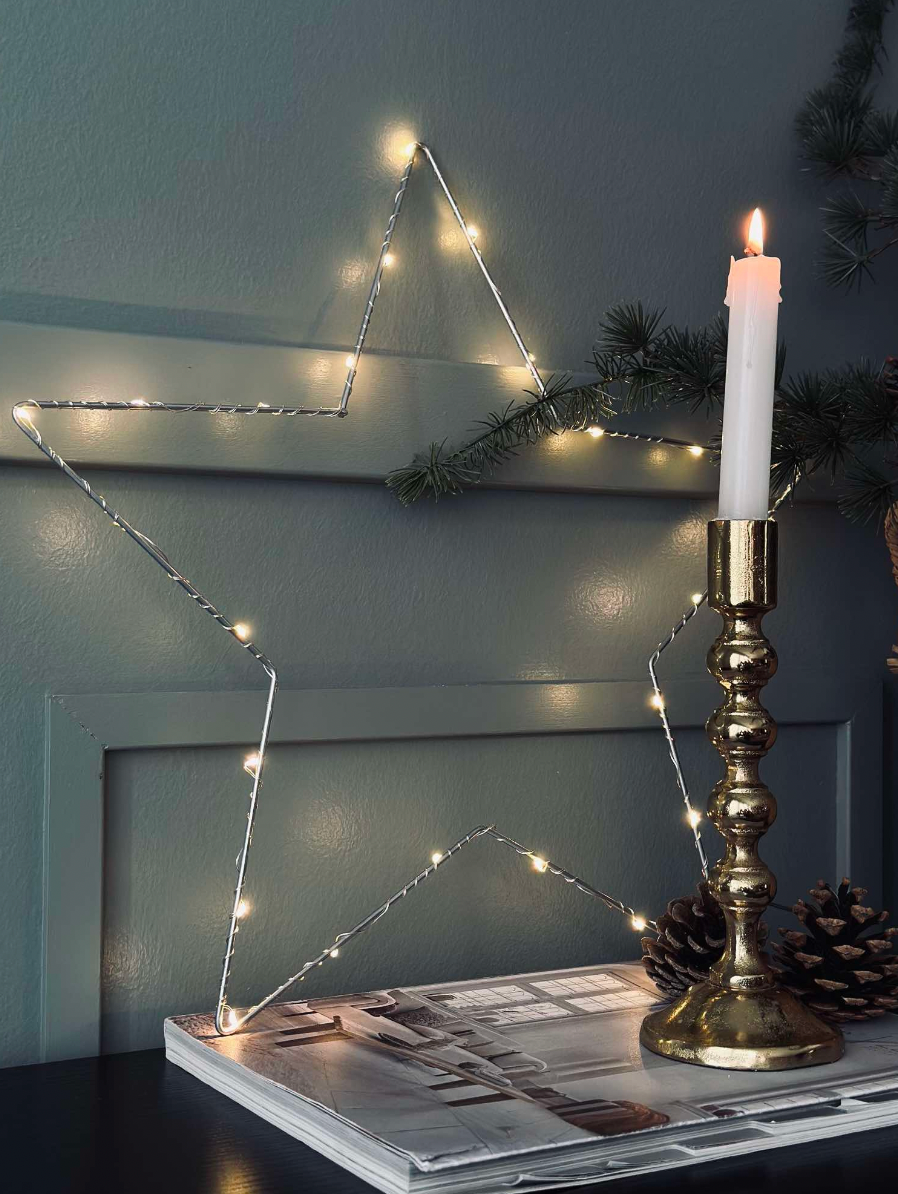 LED Ster Zilver 30cm