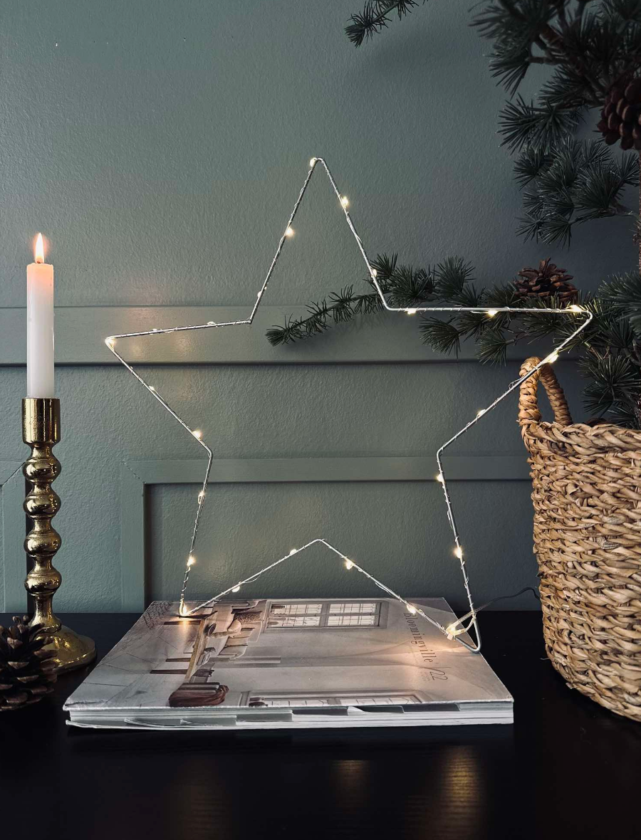 LED Ster Zilver 30cm