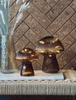 Mushroom met groeven 20cm - Bruin