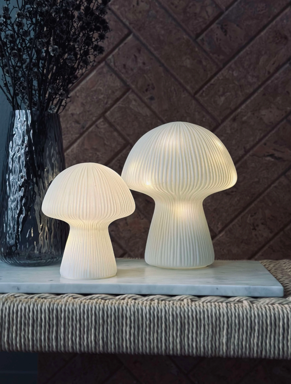 Mushroom Big Astrid - White 25 cm