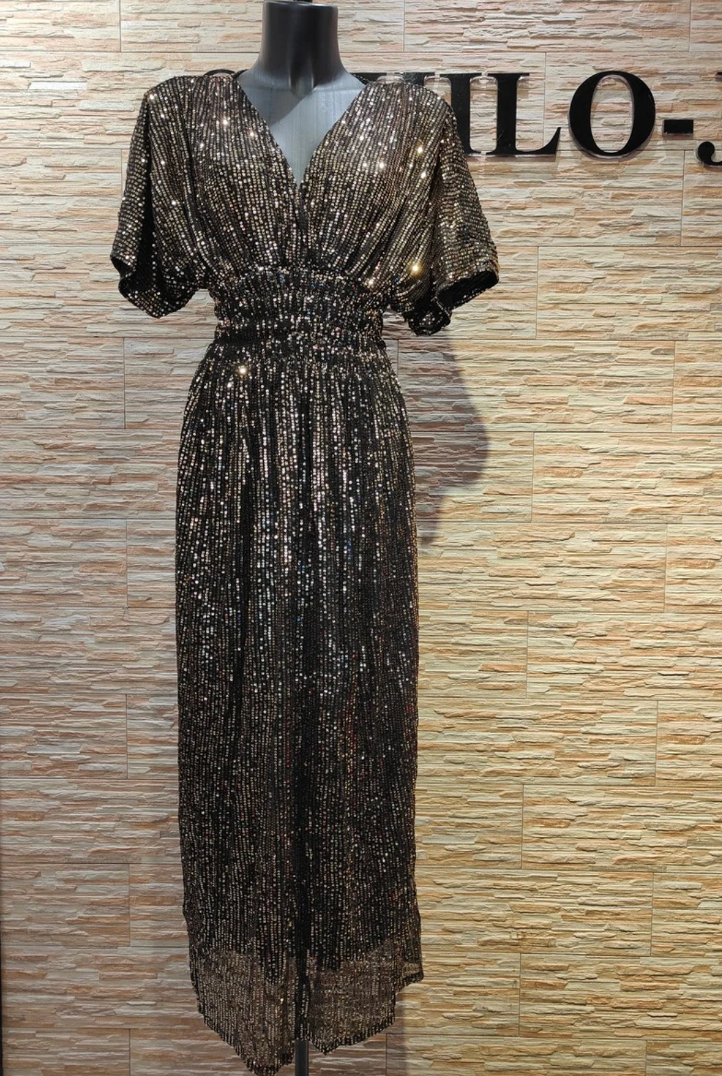 Jurk Glitter Bronze