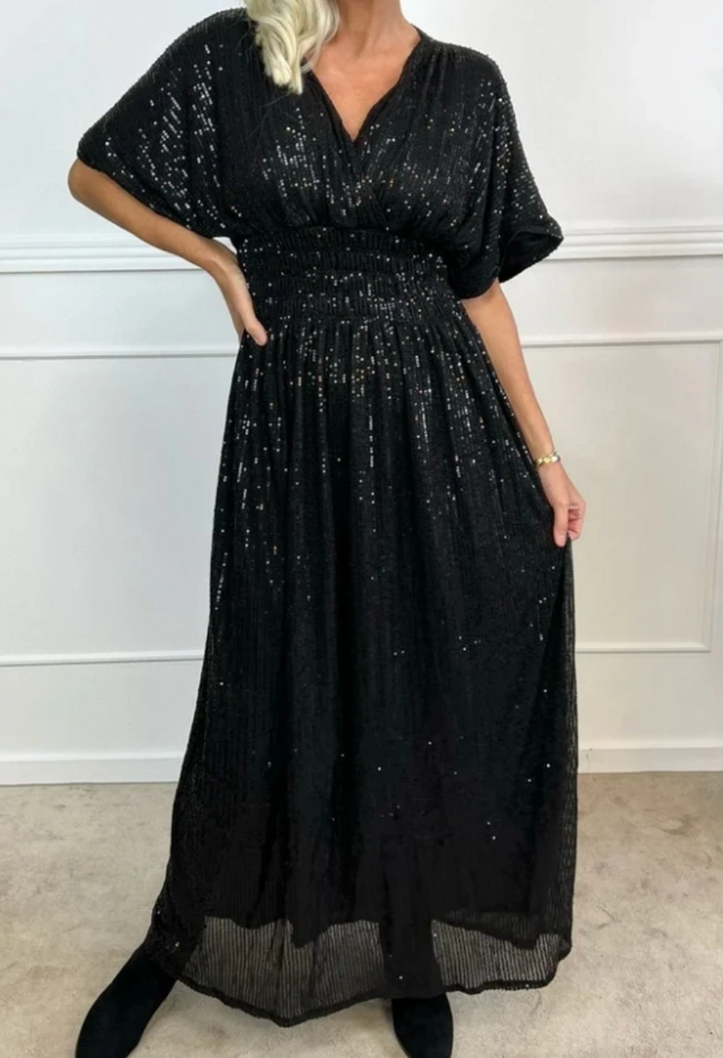 Jurk Glitter Black