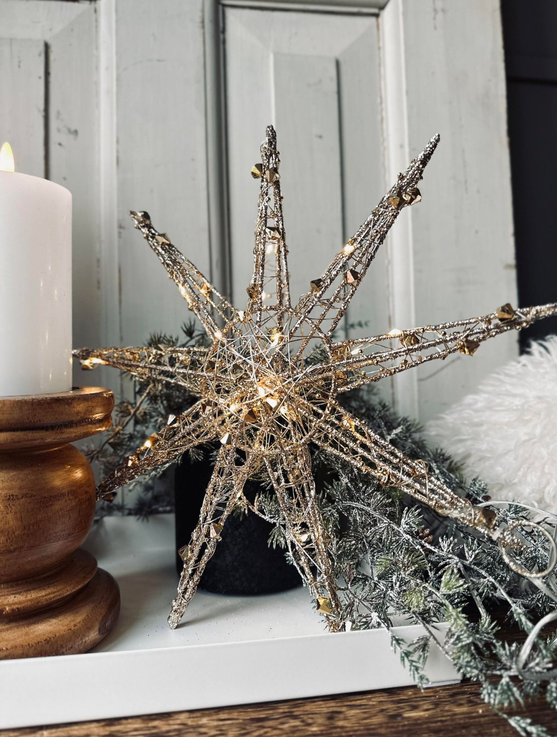 Ster met led licht - 30 cm