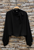 Blouse met strik - Black