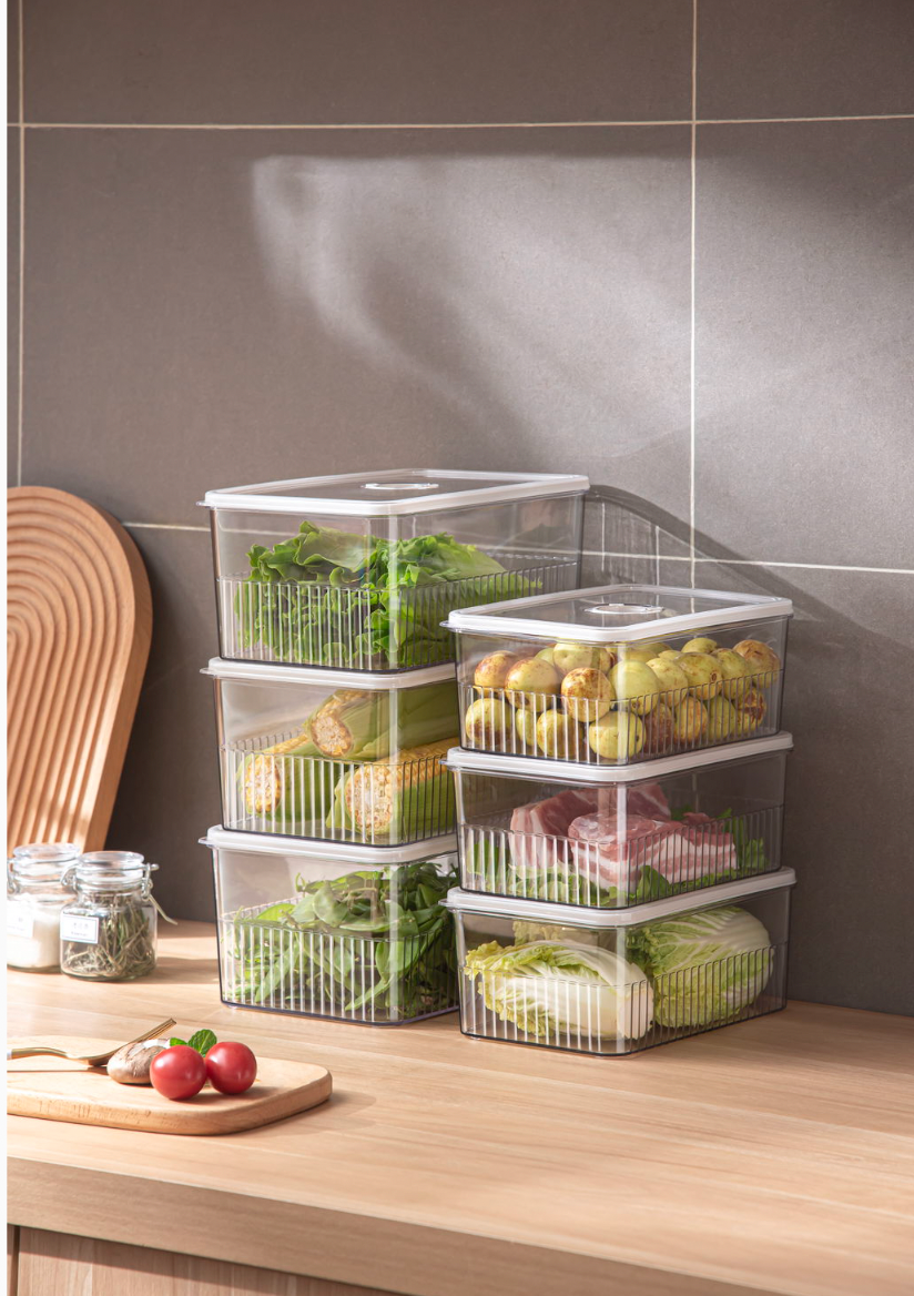 Voorraadbakjes m. datum - set van 3 delen