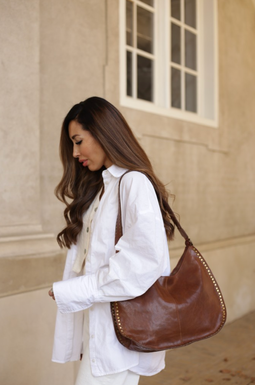 Schoudertas Celia Cognac
