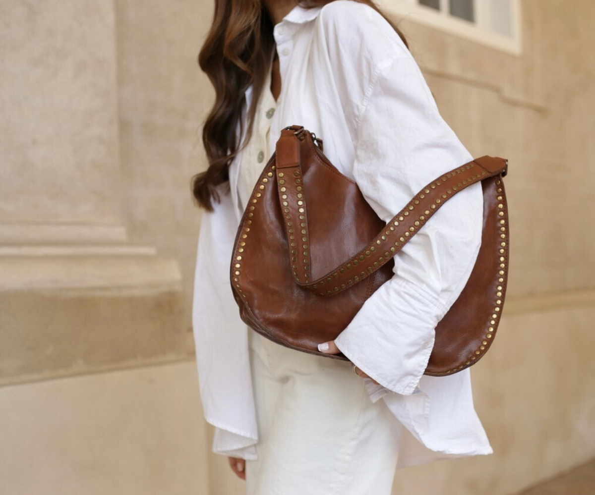 Schoudertas Celia Cognac
