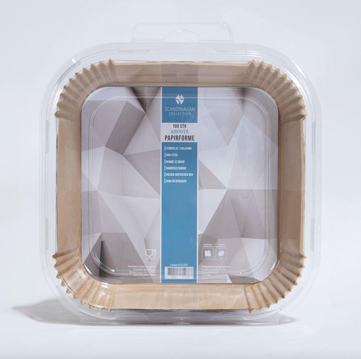 Airfryer Papieren Vormpjes, Vierkant - 100 st.