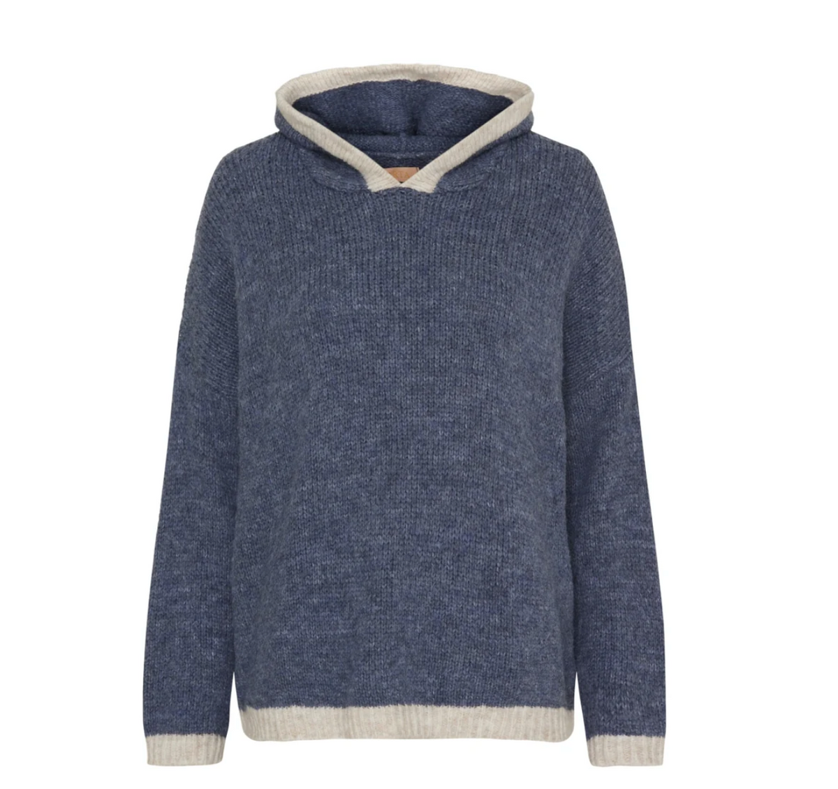 Gebreide hoodie - Jeans blue