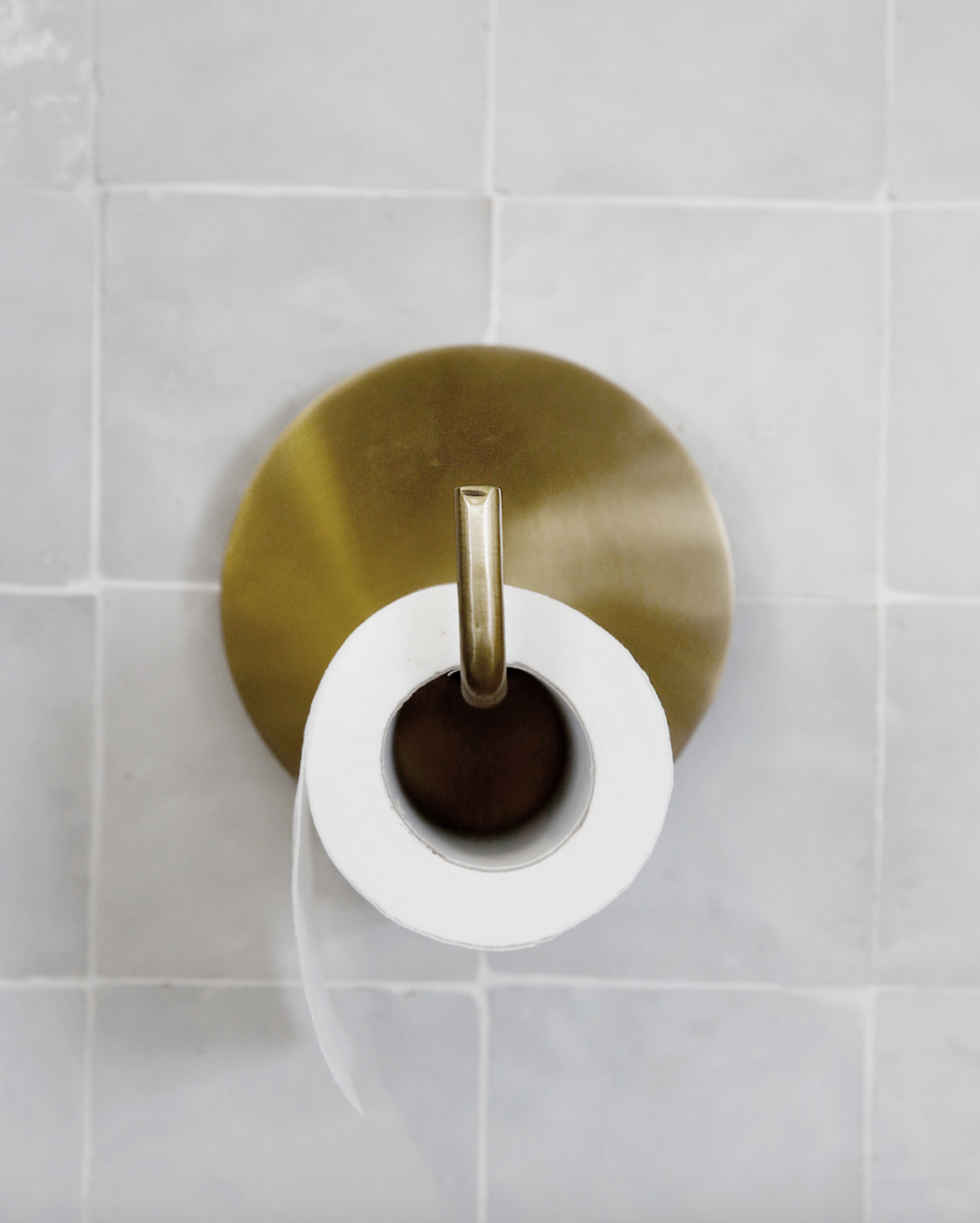 Toiletrolhouder in messingfinish