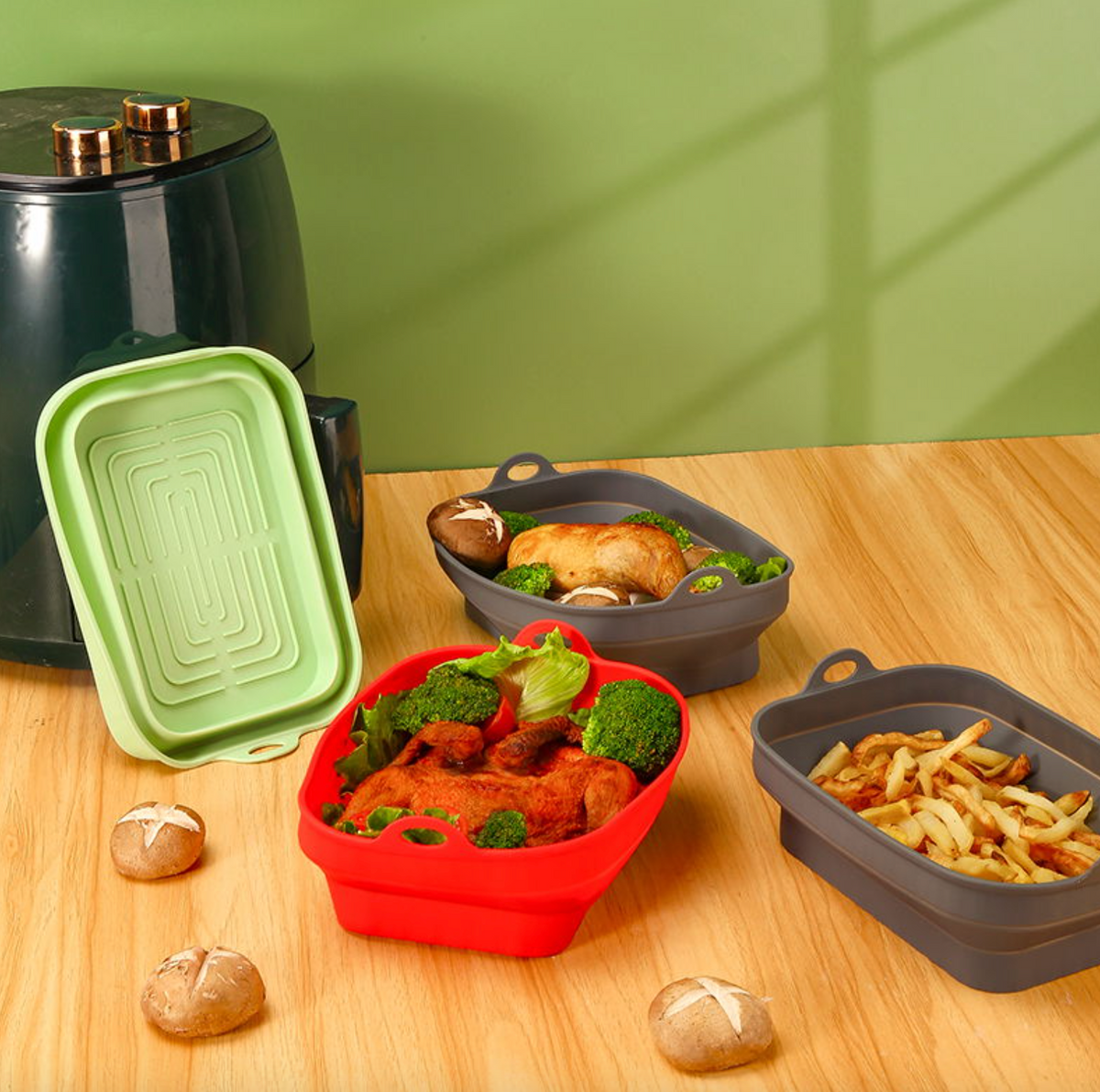 Airfryer siliconen vorm, rechthoekig