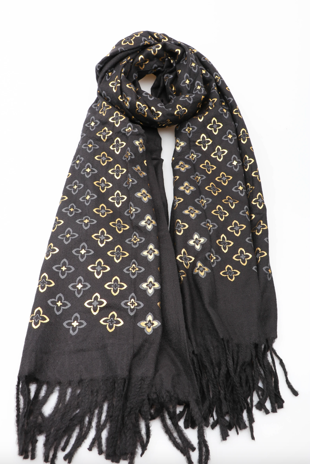 Sjaal - Black / Gold