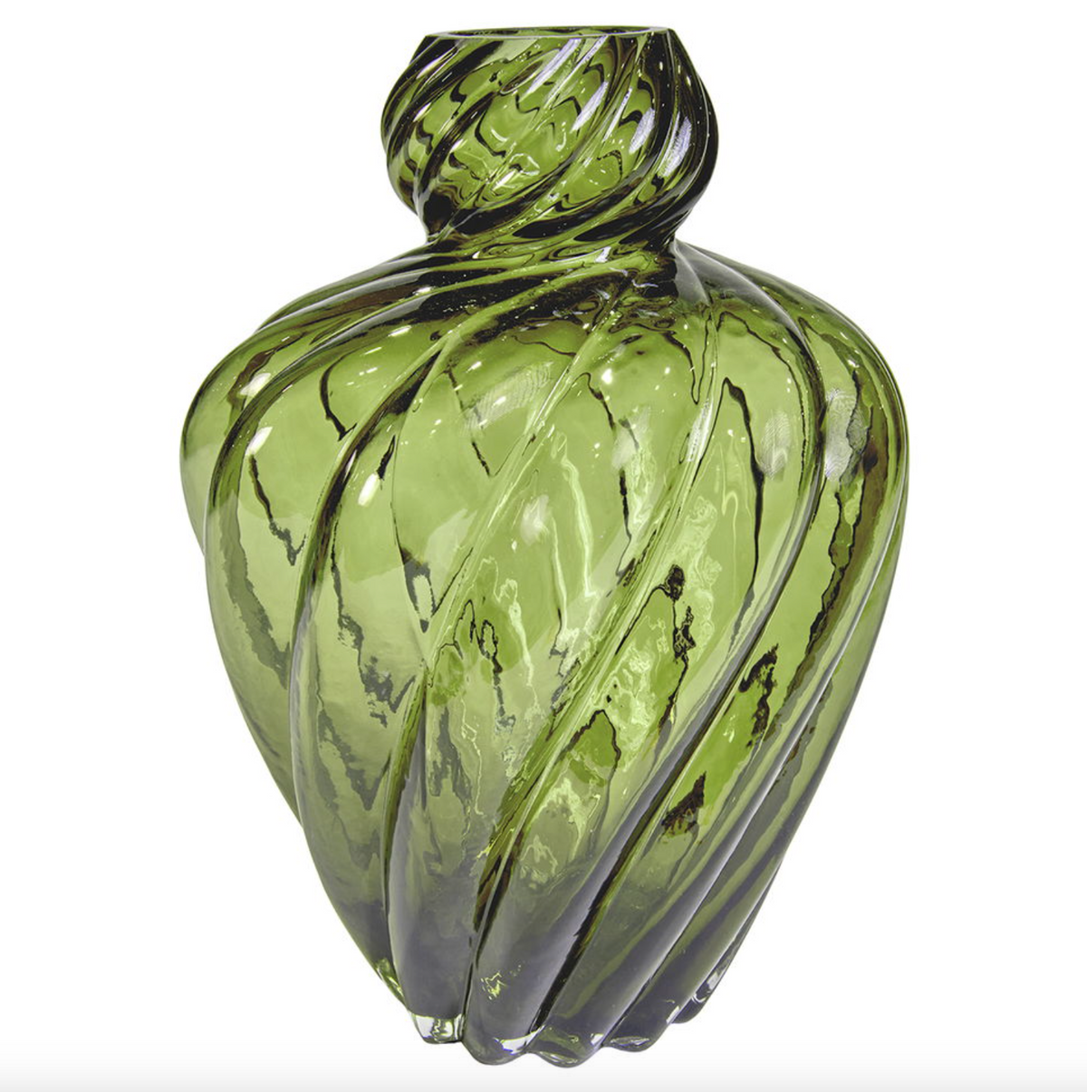 Vaas ART groen mondgeblazen
