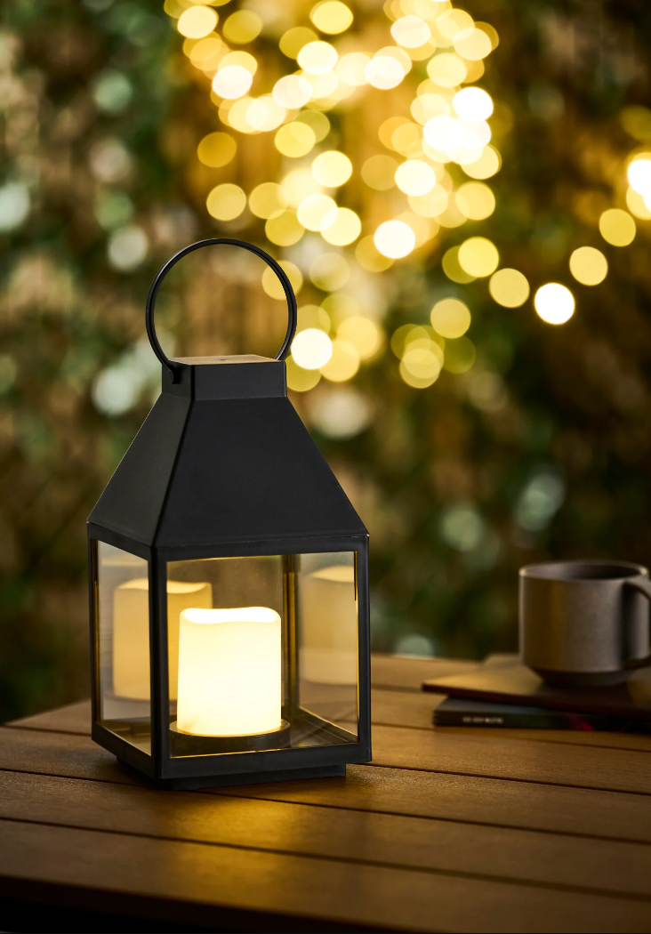 Lantaarn met LED blokkaars