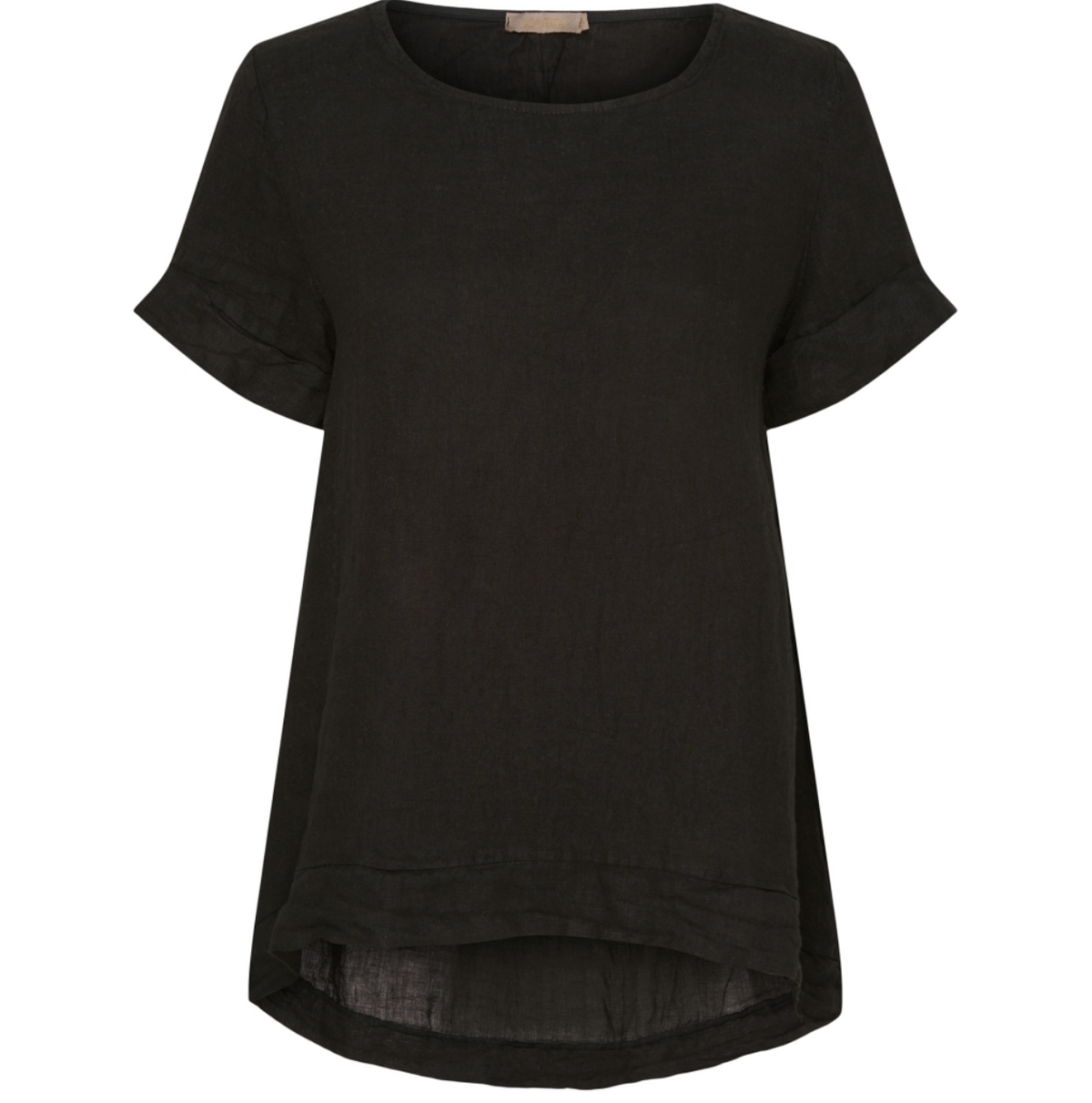 Blouse oversized linnenmix – Black