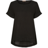 Blouse oversized linnenmix – Black