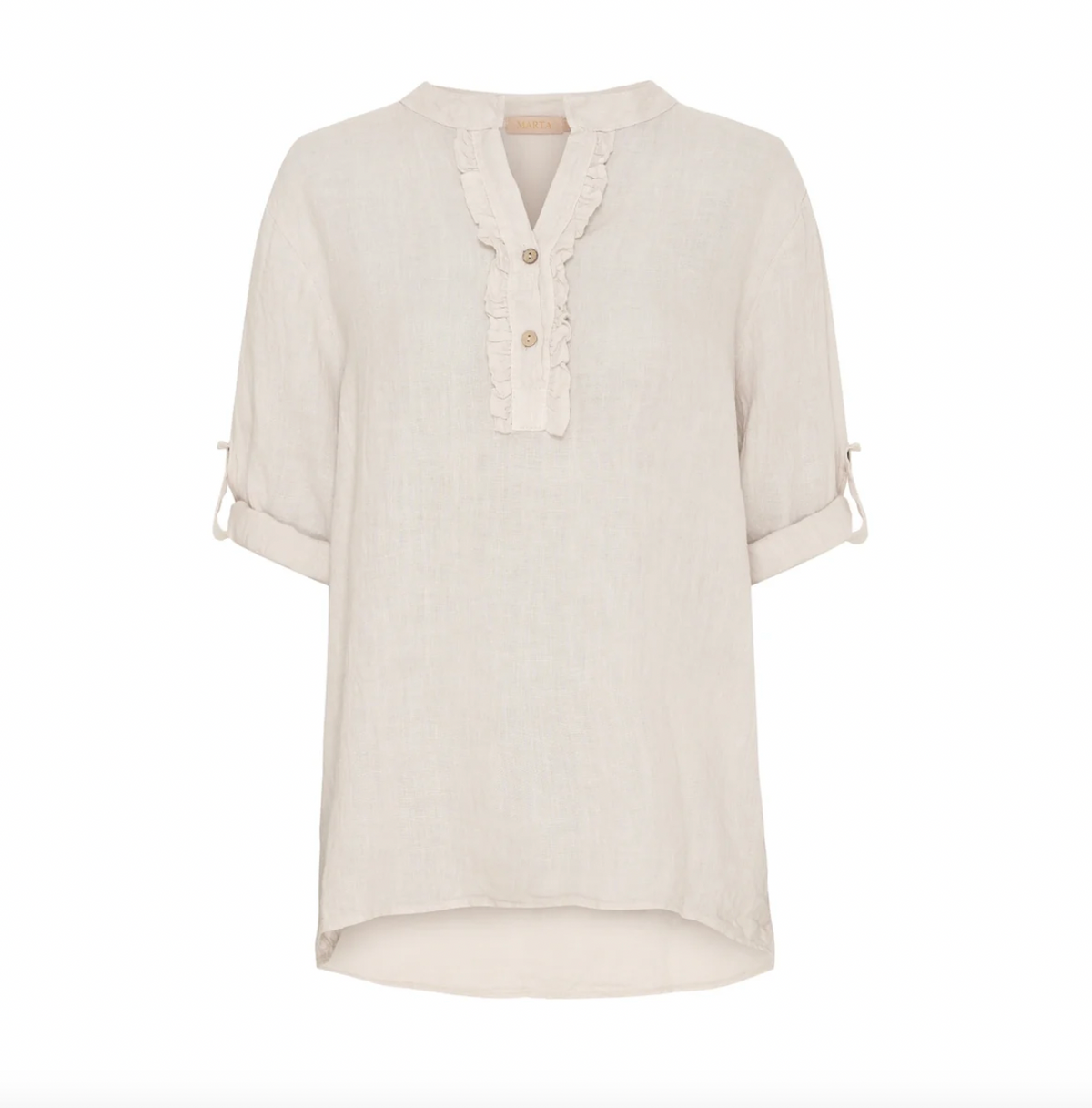 Shirtblouse Vera linnenmix - Naturel