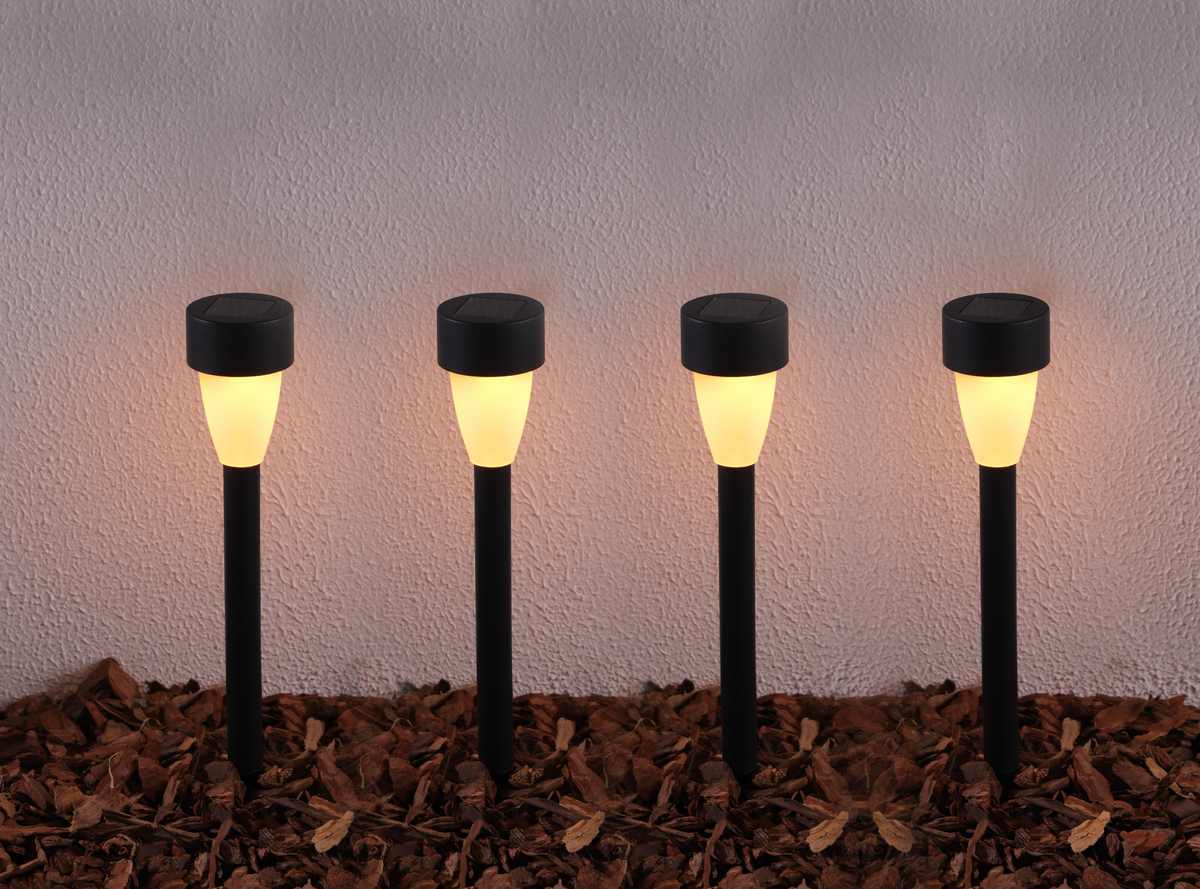 Fakkel met zonnecellen – Set van 4 stuks.