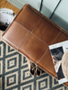 Leren kussen 120 cm - Cognac buffelleer