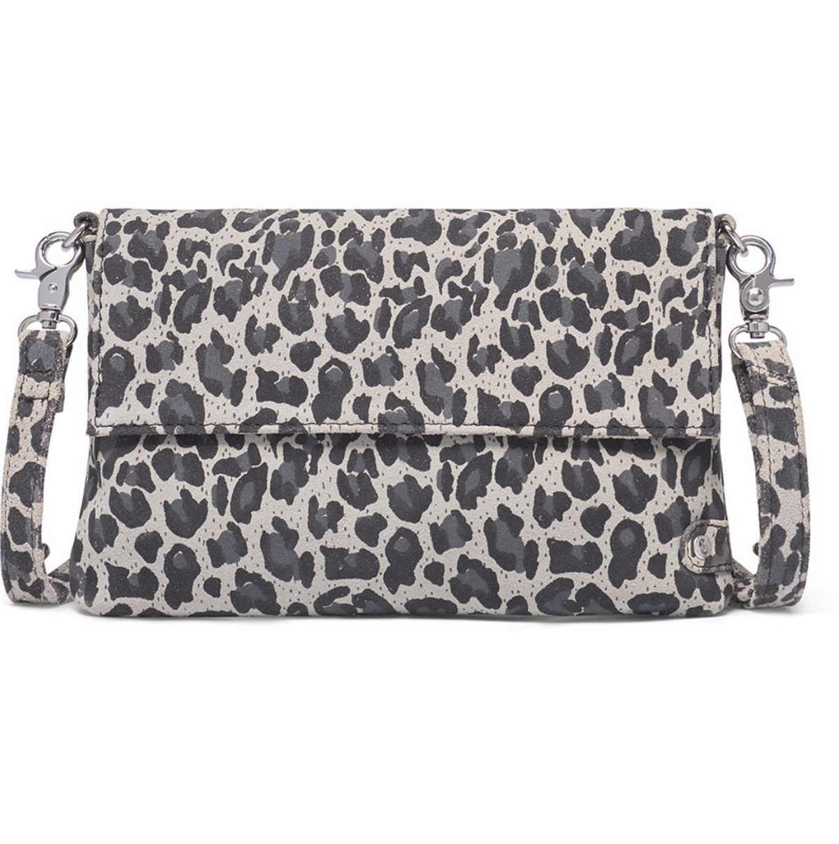 Clutch Grey leopard leather