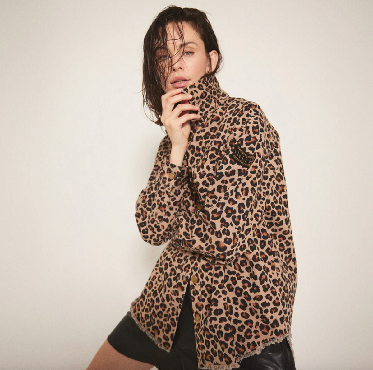 Trendy blouse - Bruine leopard