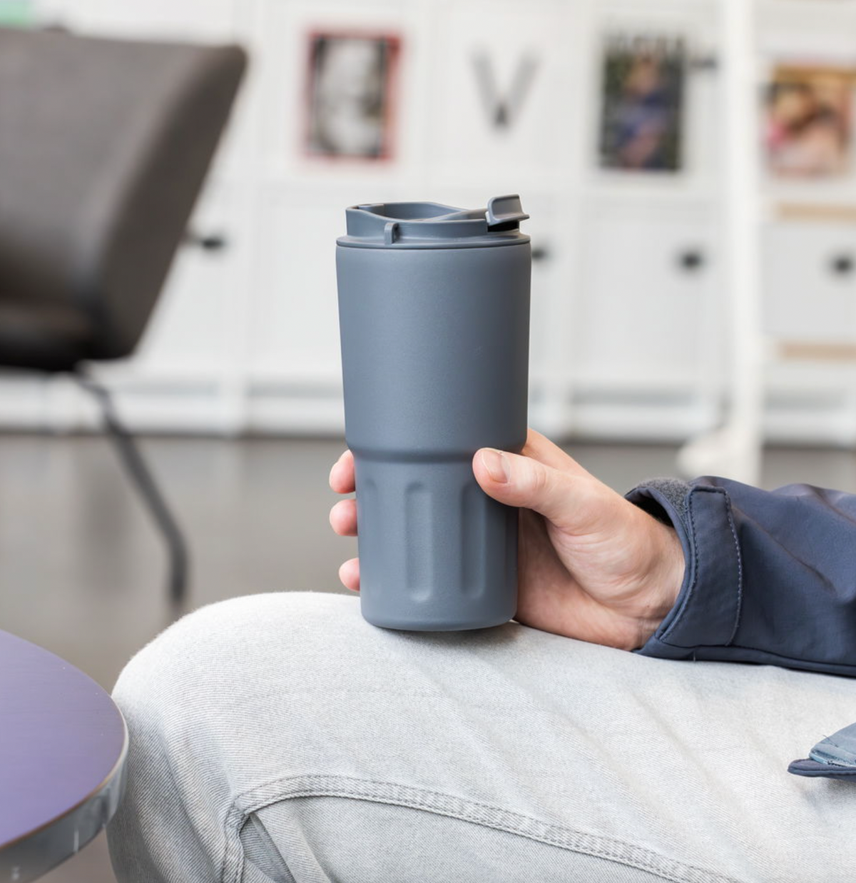 Thermokop Grijs - 600 ml.