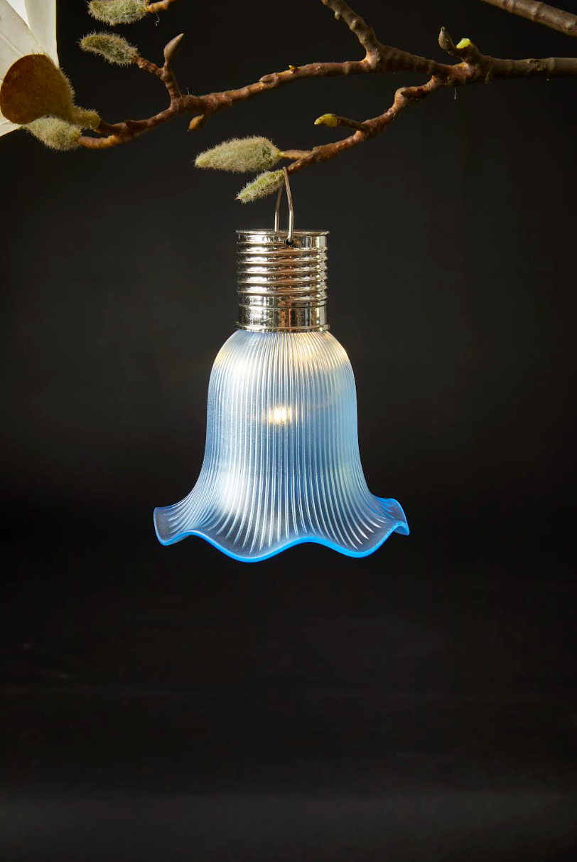 Pendel flower met zonnecellen - Donkerblauw
