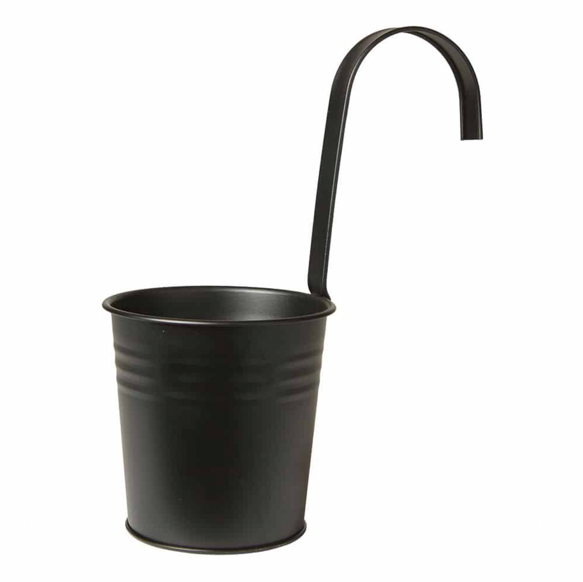 Bloempot met hengsel - Zwart