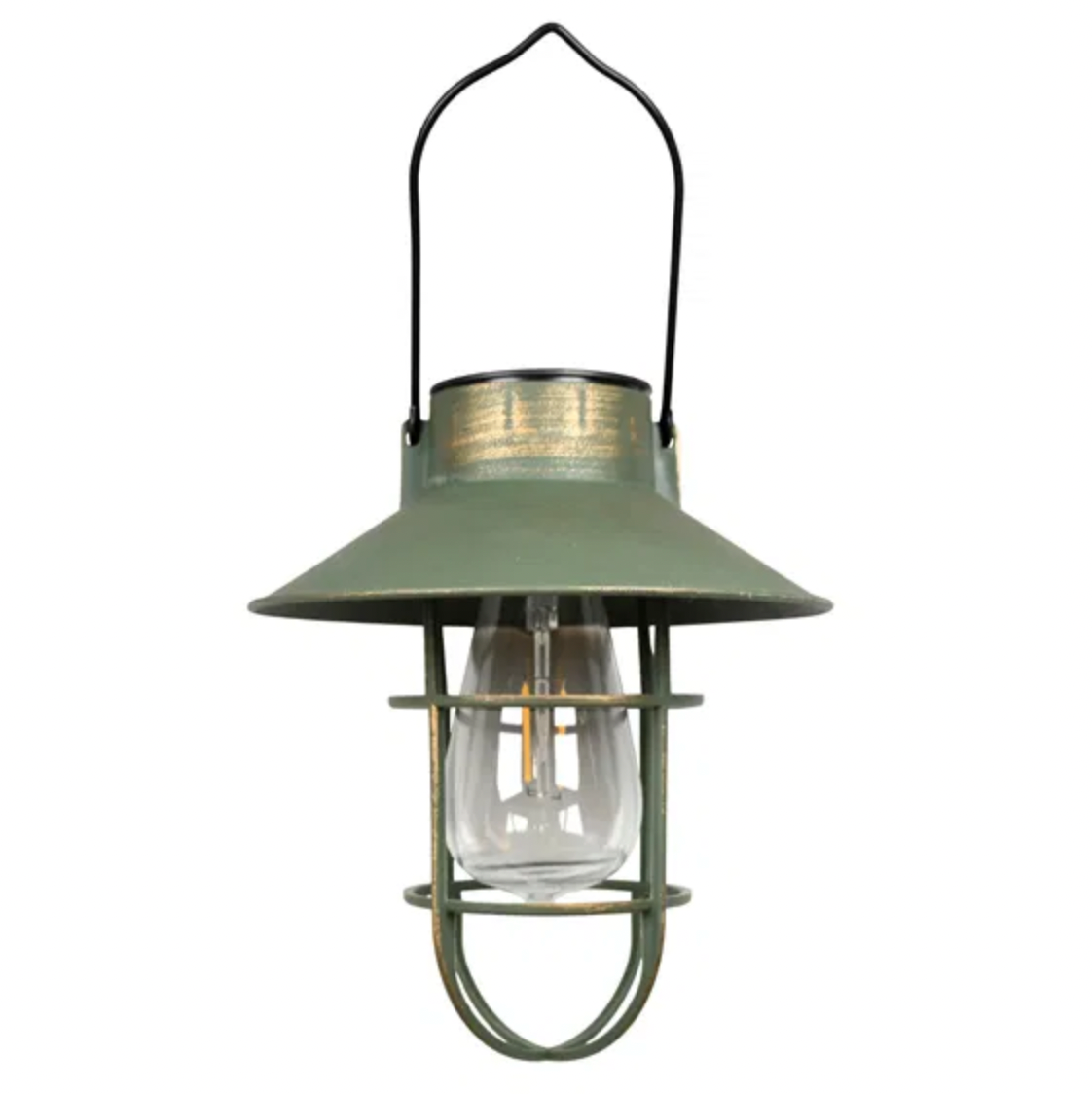 Solar lamp met ophanging - Groen / goud