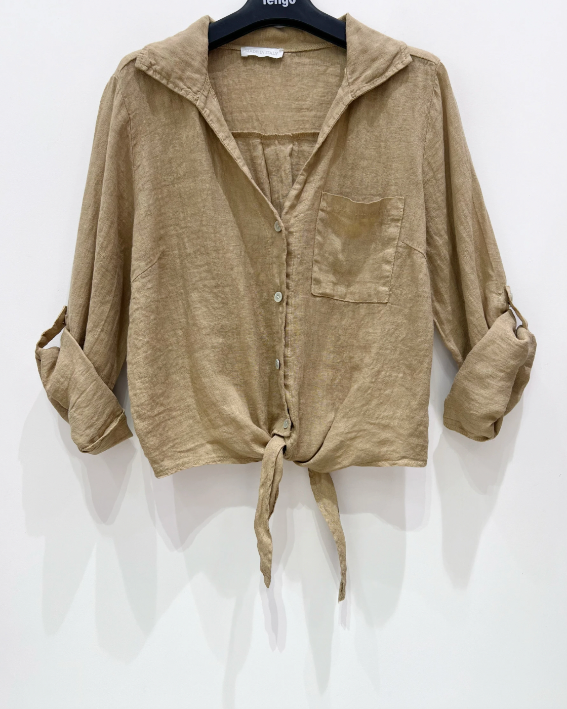 Blouse NALA camel - 100% linnen