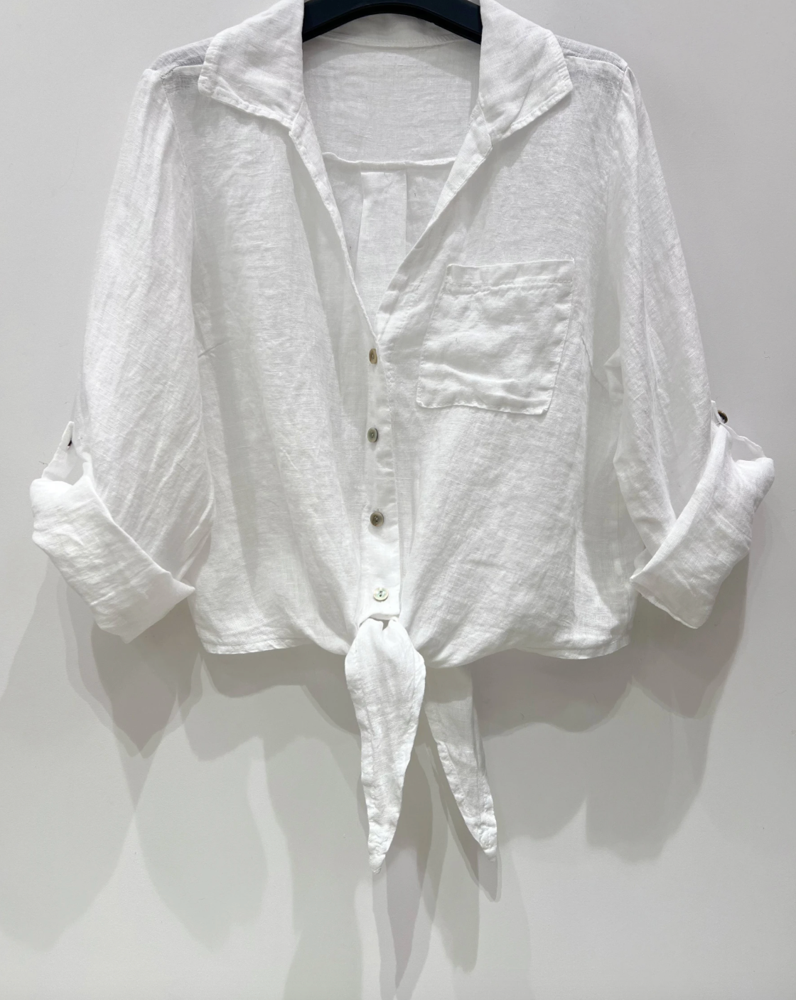 Blouse NALA wit - 100% linnen