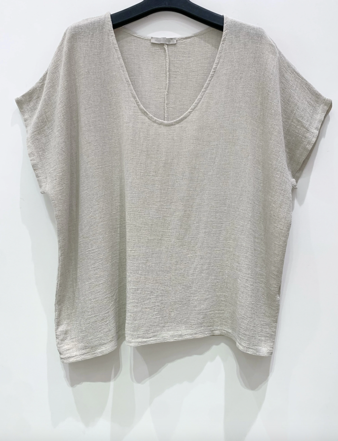 T-shirt Cozy linnenmix - Beige