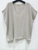 T-shirt Cozy linnenmix - Beige
