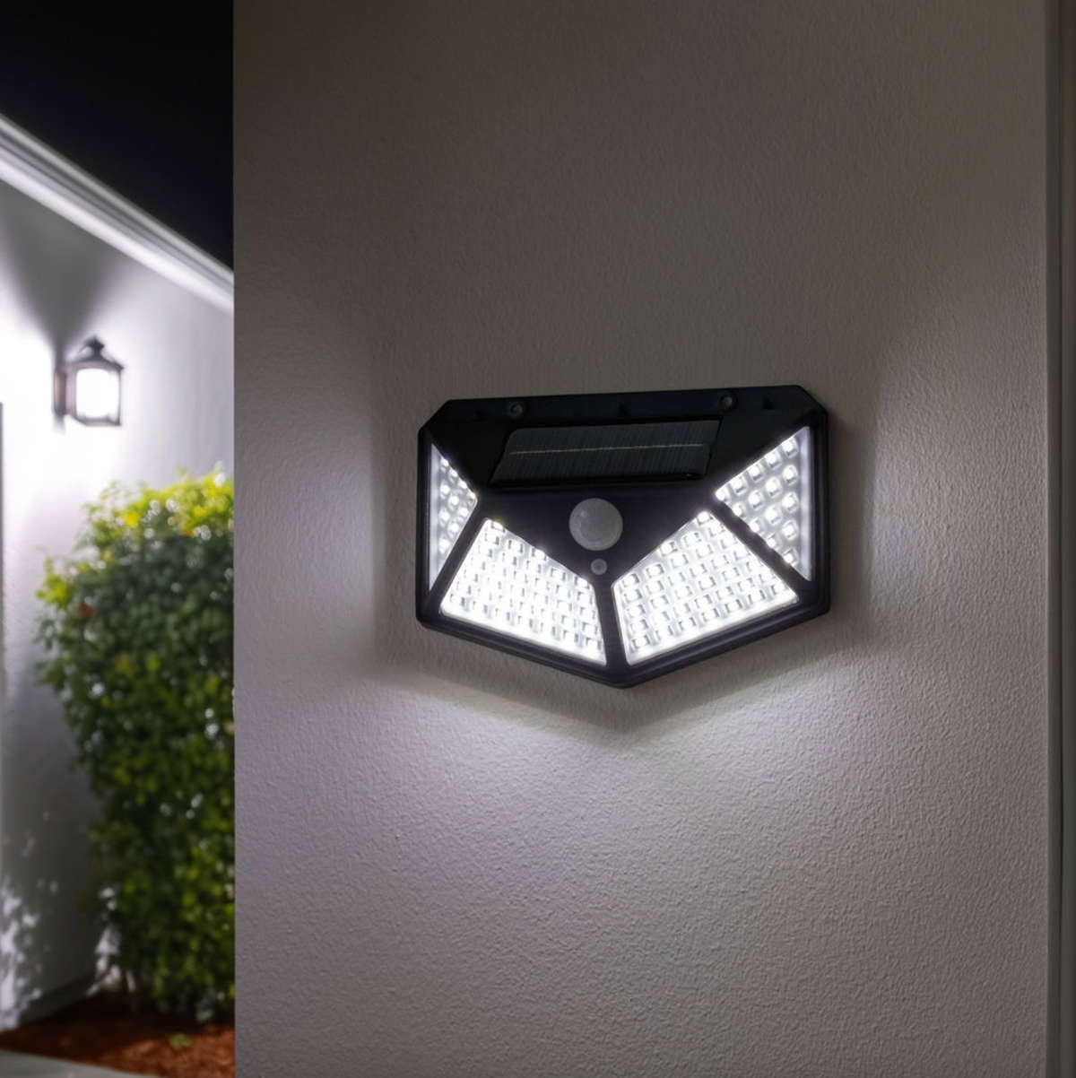 Wandlamp met zonne-energie en bewegingssensor