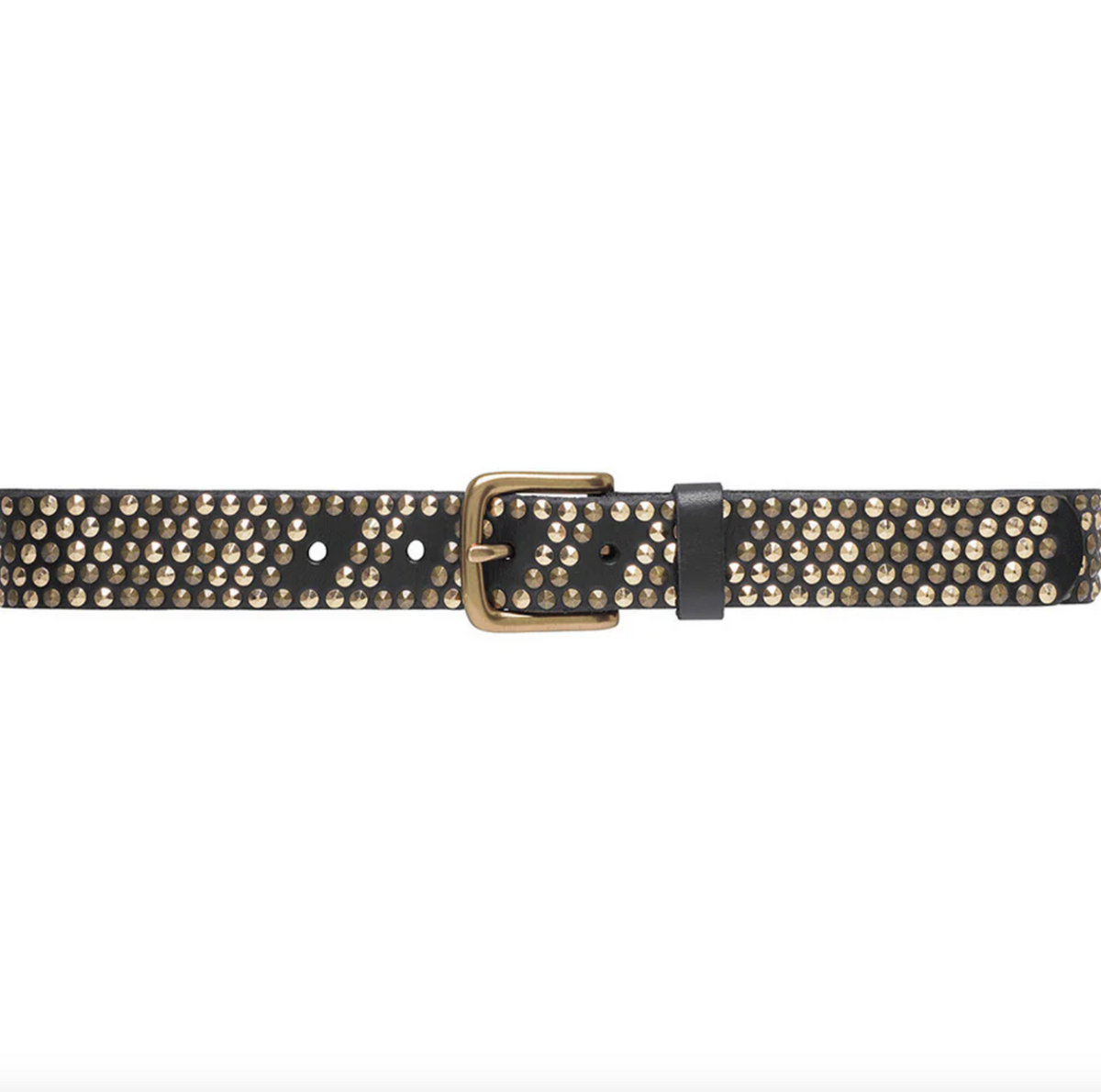 Jeansriem met studs - Black / gold