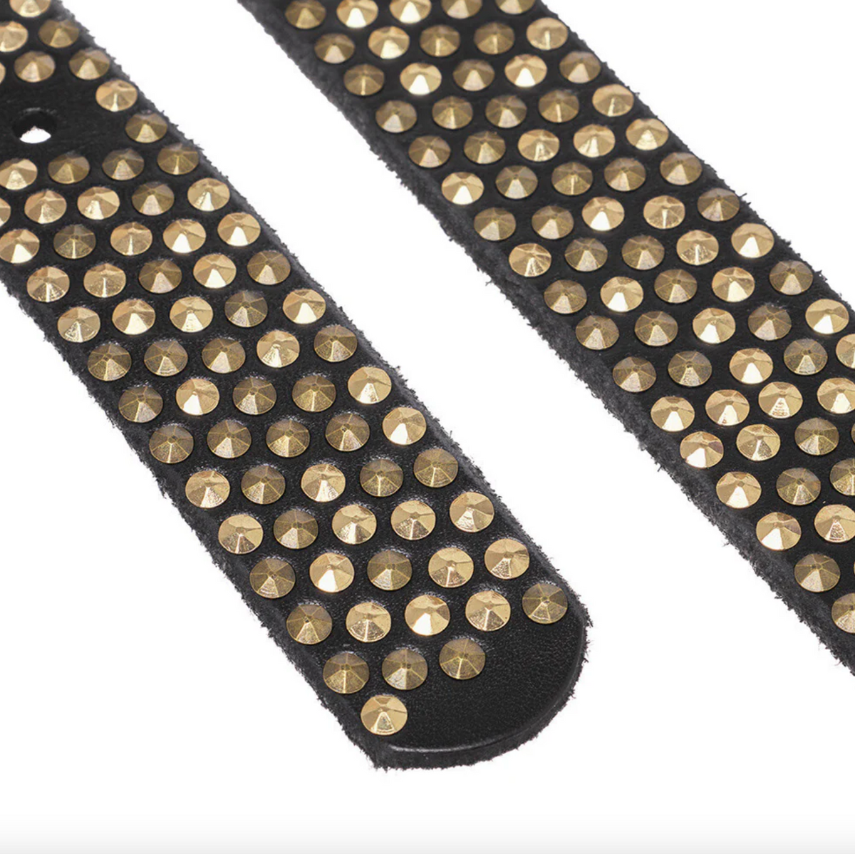 Jeansriem met studs - Black / gold