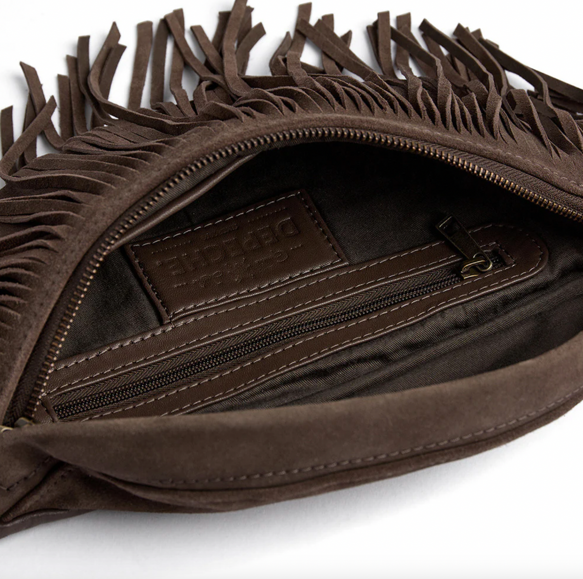 Bumbag met franjes - Deer brown
