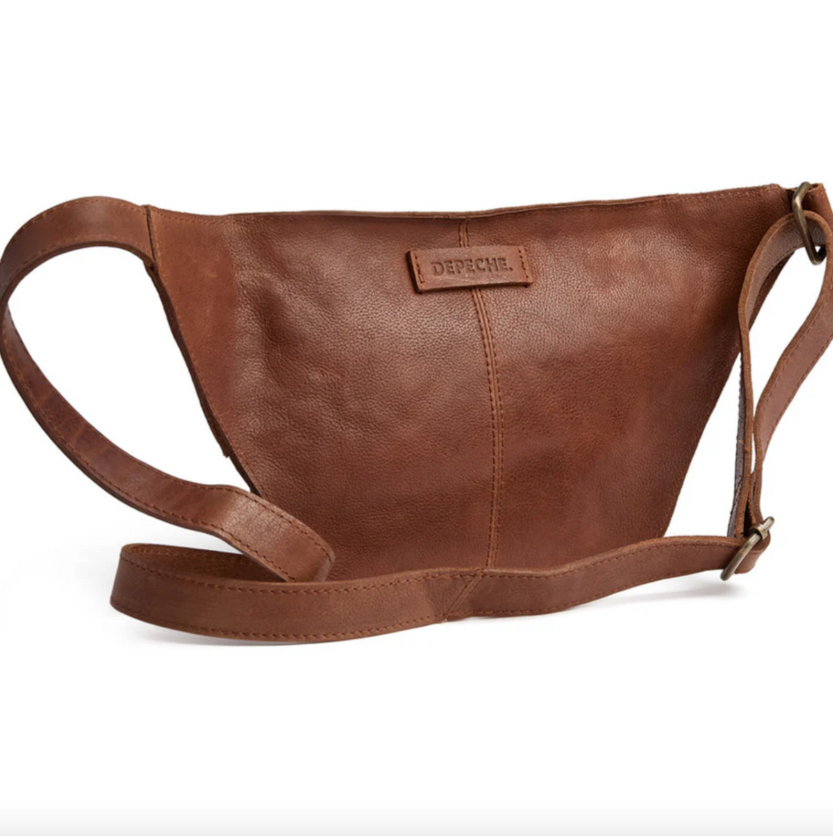 Bumbag met studs - Cognac