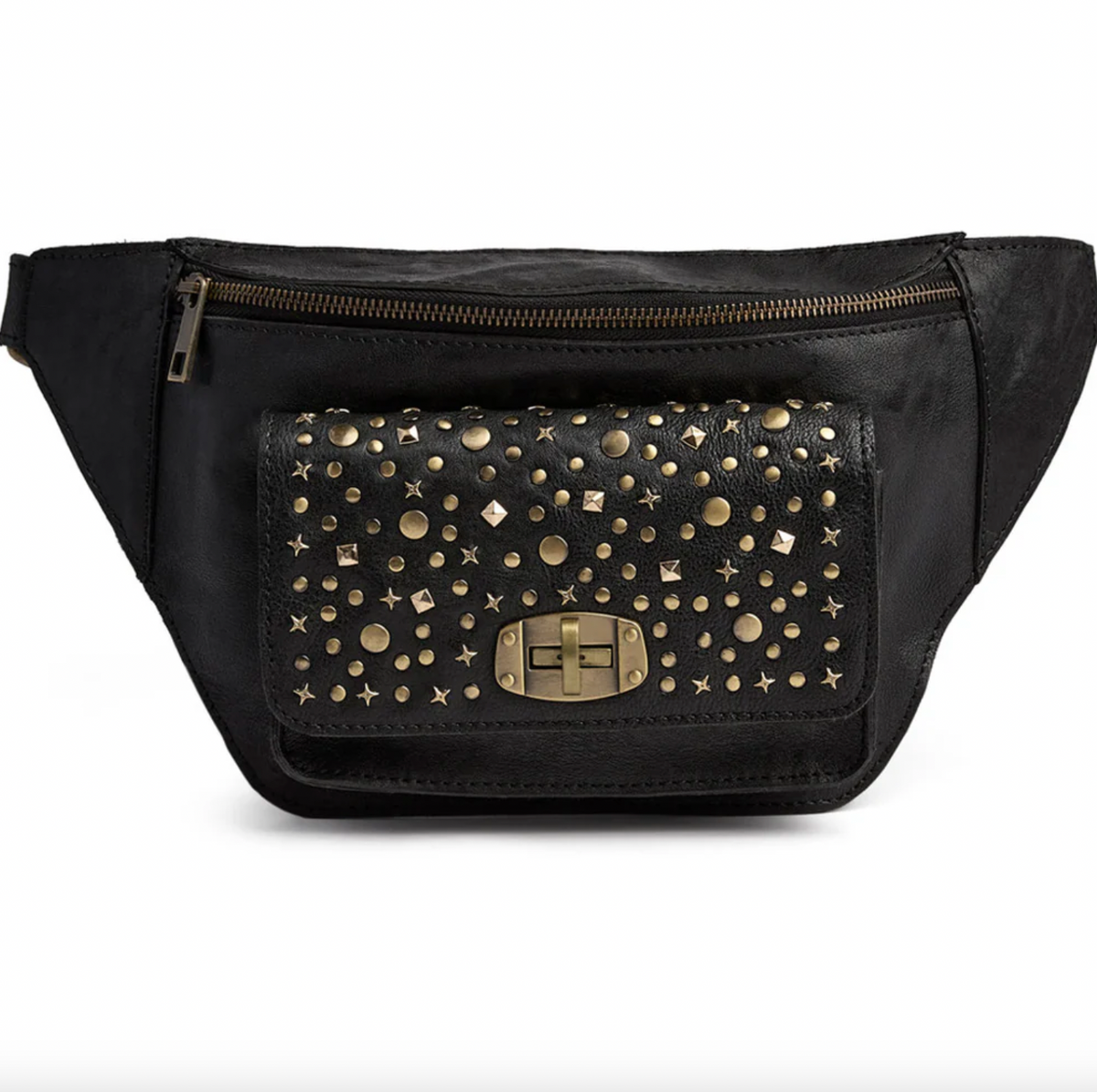 Bumbag met studs - Black