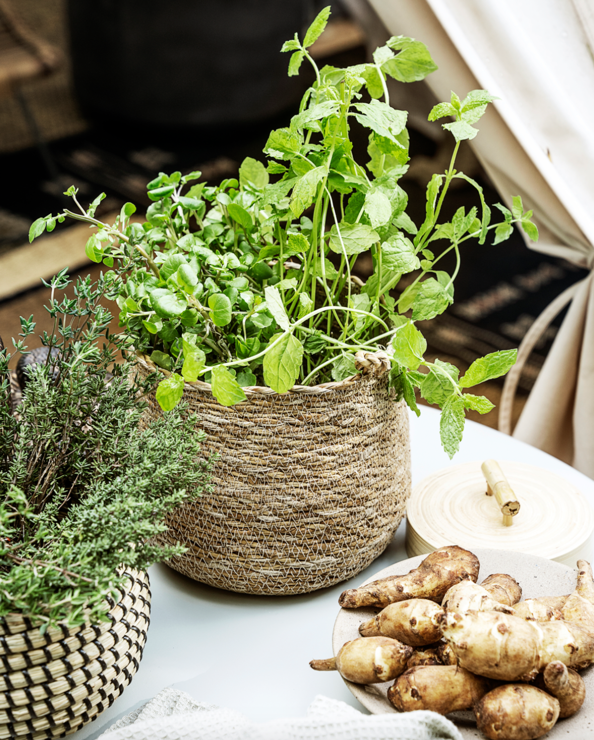 Mand met hengsel - Naturel