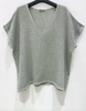 T-shirt Cozy linnenmix - Kaki
