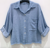Shirt Milla - Linnenmix Jeans blue