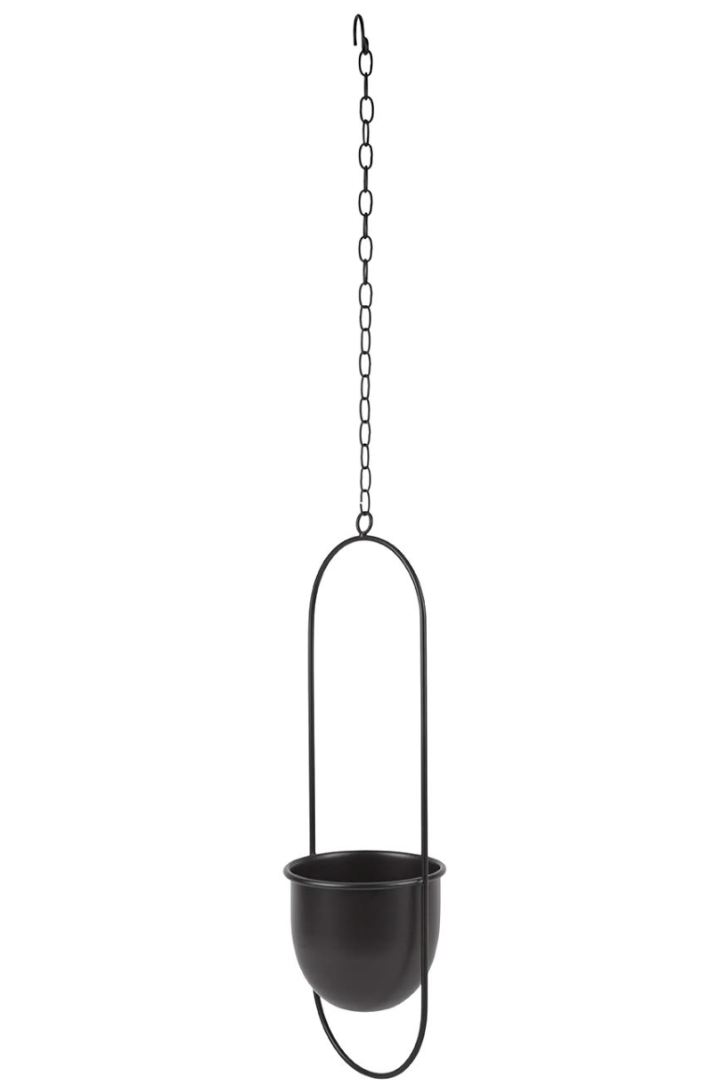 Pot met ophanging  - Black