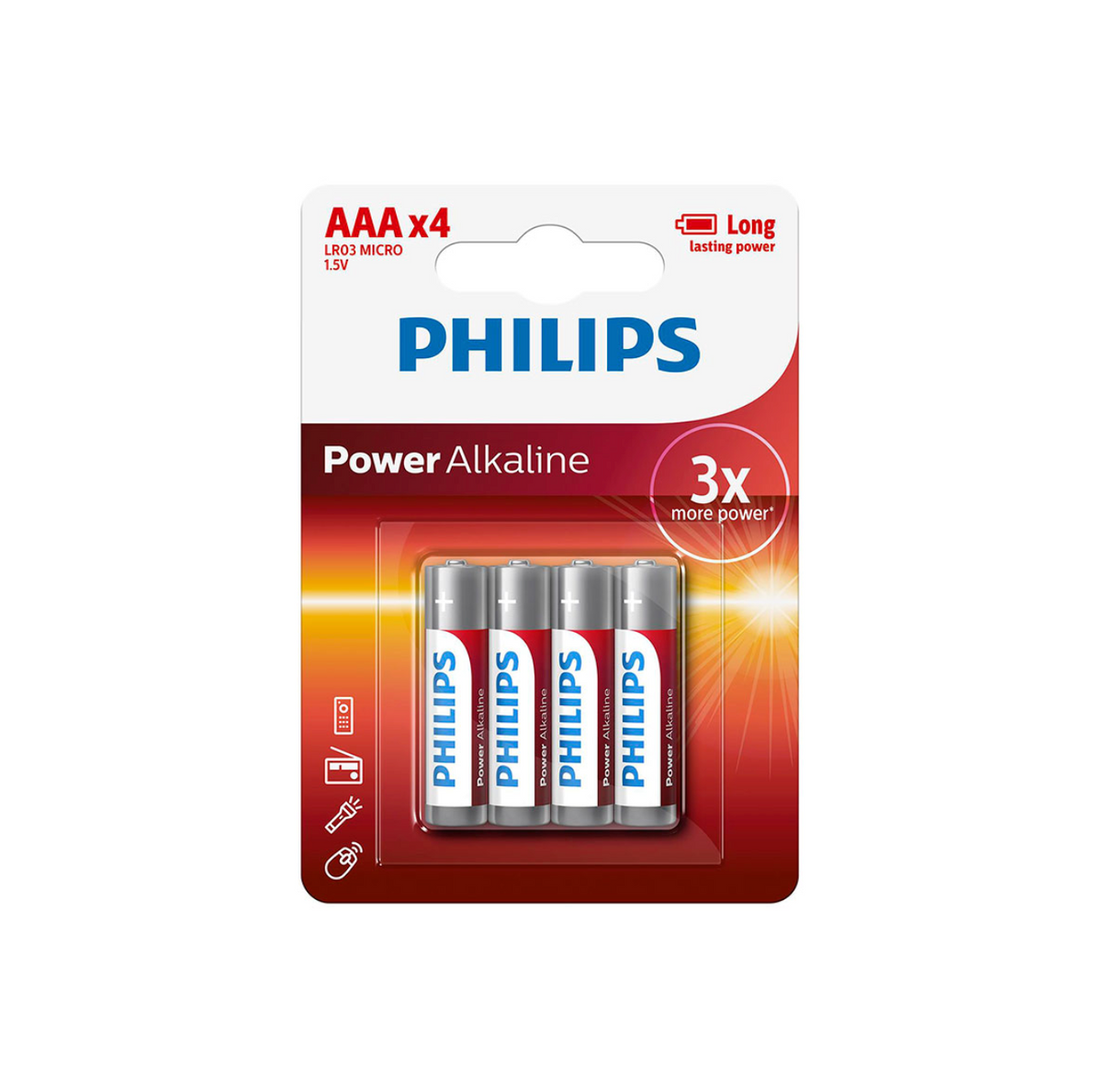 Batterijen Philips - AA Verpakking met 4 stuks